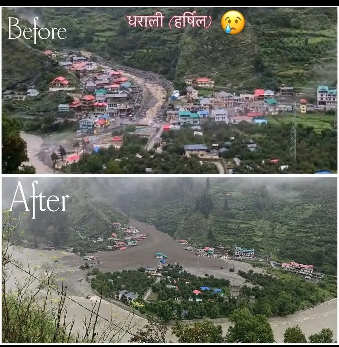 Uttarkashi cloudburst image